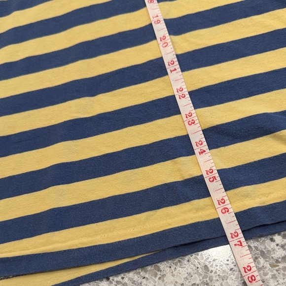 Polo Ralph Lauren Blue and Yellow Striped Tee Mens Large Classic Fit - Picture 5 of 6